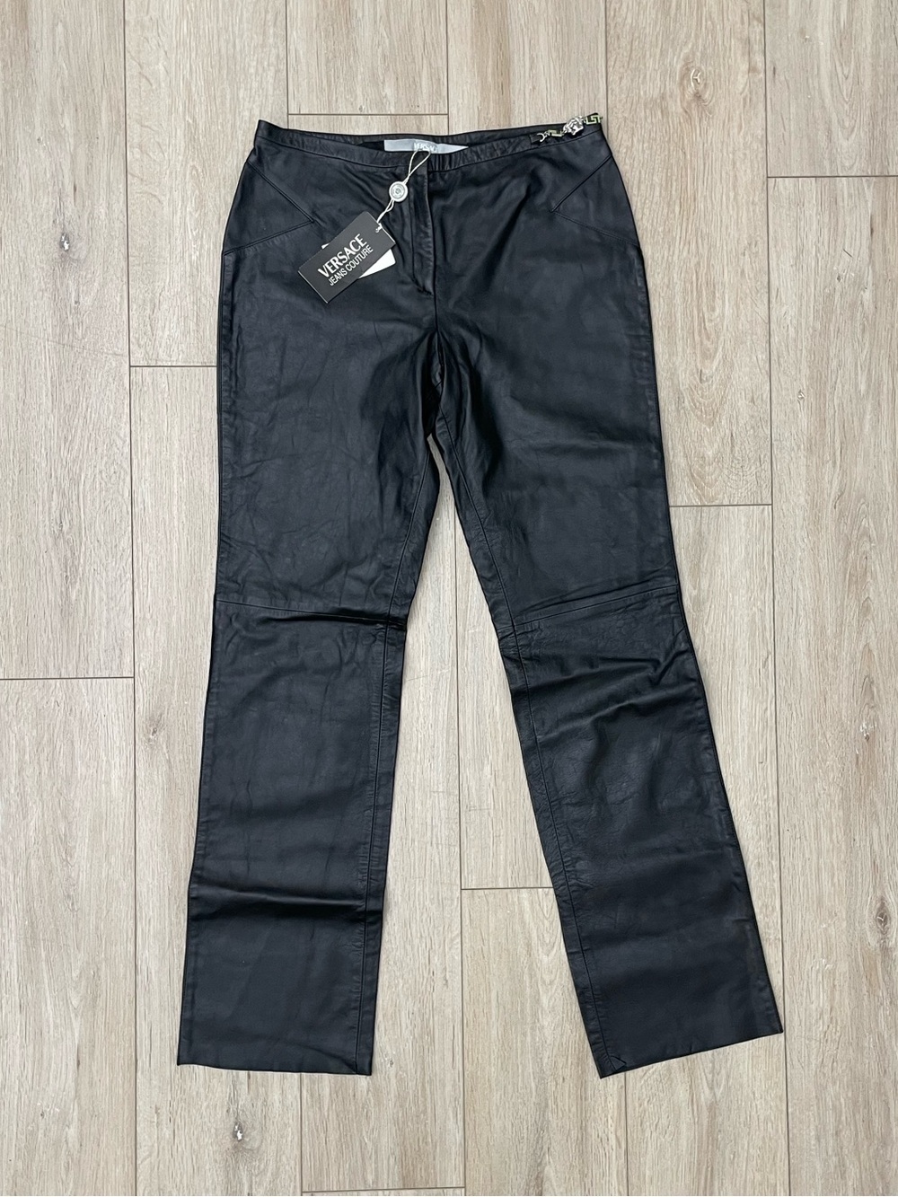 Vintage Versace Jeans Couture Leather Low-Rise Pants